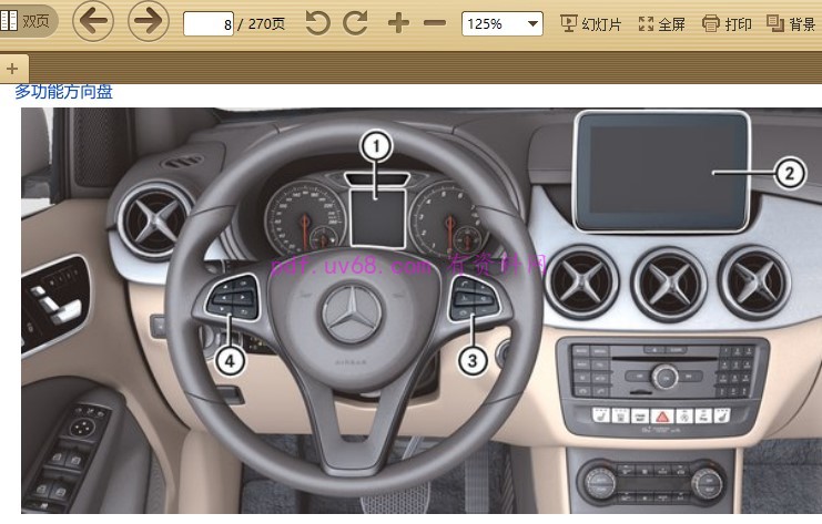 2017 奔驰B180 B200 B260 车主使用手册 用户指南 2015 2016