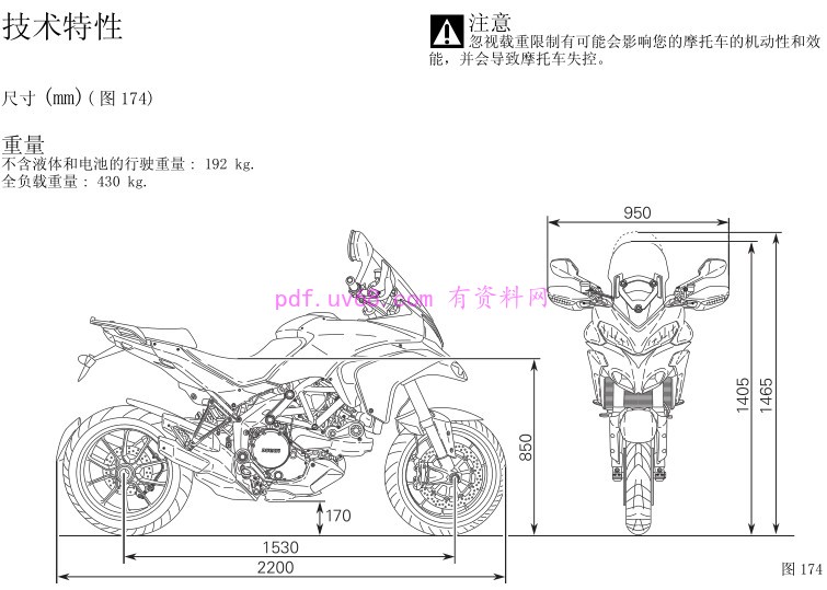2011 杜卡迪MTS 1200 S ABS 大鸟 车主使用说明书 用户指南 含电路图