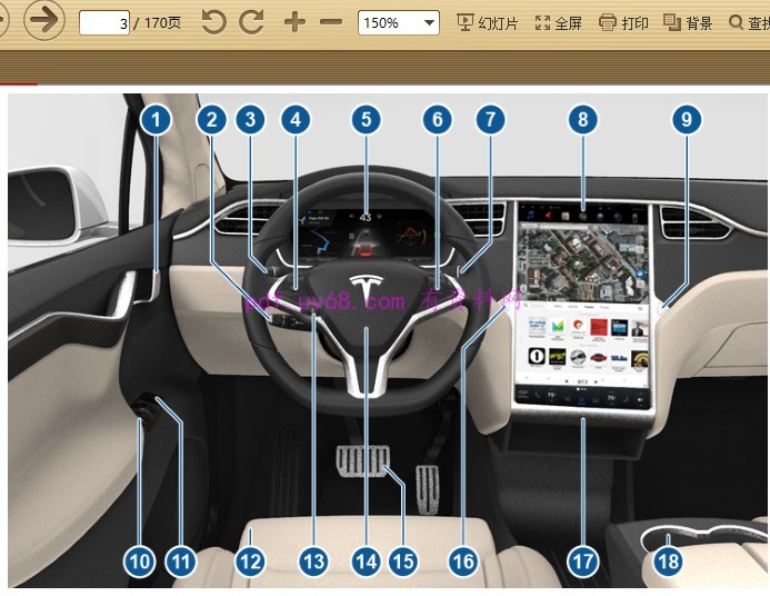2017 特斯拉Tesla Model X 使用说明书 用户指南2016