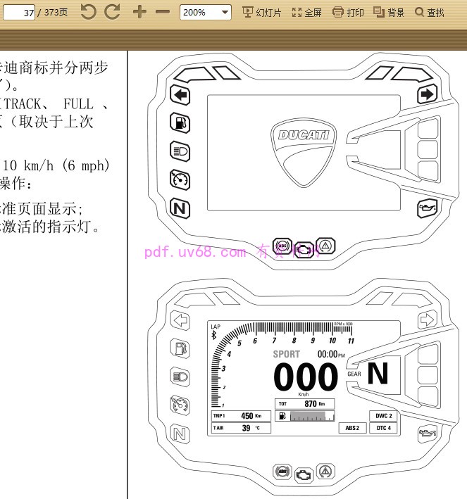 2017 杜卡迪MTS 1200 Pikes Peak使用说明书 用户指南2016