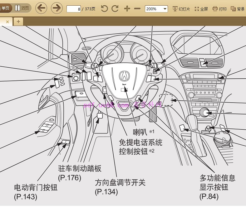 2010-2011 讴歌MDX 用户使用说明书 车主操作指南 兼容2007-2009
