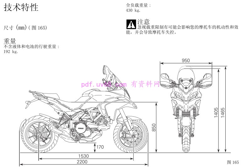 2010 杜卡迪MTS 1200 S ABS 大鸟 使用说明书中文 用户指南含电路图
